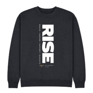 RISE Vertical Motto Crewneck – Black