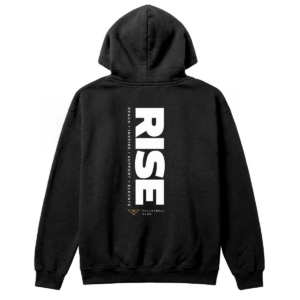RISE Vertical Motto Hoodie – Black