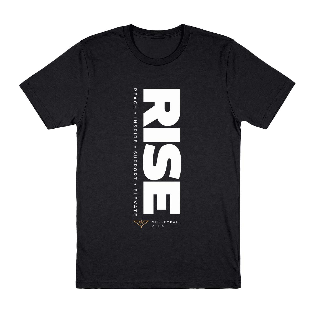 RISE Vertical Motto Tee – Black